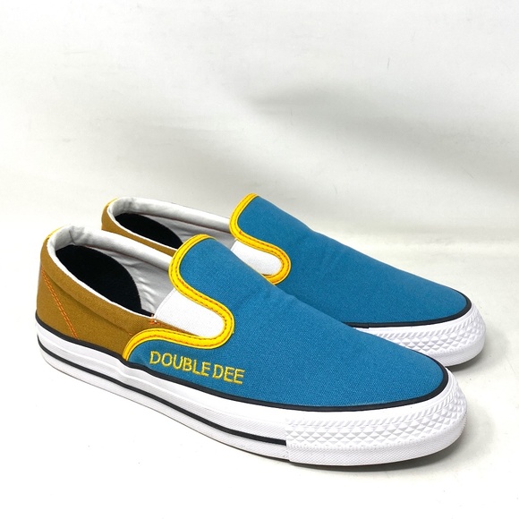 Converse Ctas Slip On Low Brown Blue Canvas Men’s Sneakers Custom 171852C-BLBRY - Picture 2 of 9